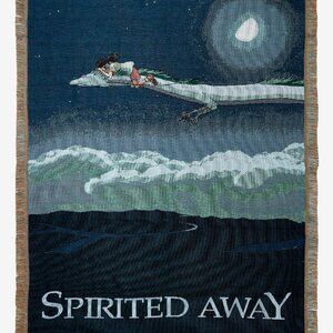 Studio Ghibli Spirited Away Chihiro & Haku Flying Tapestry Throw